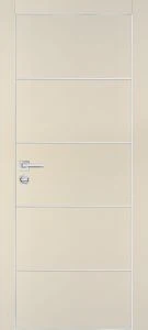 Межкомнатная дверь PX-12  AL кромка с 4-х ст. Бежевый матовый
