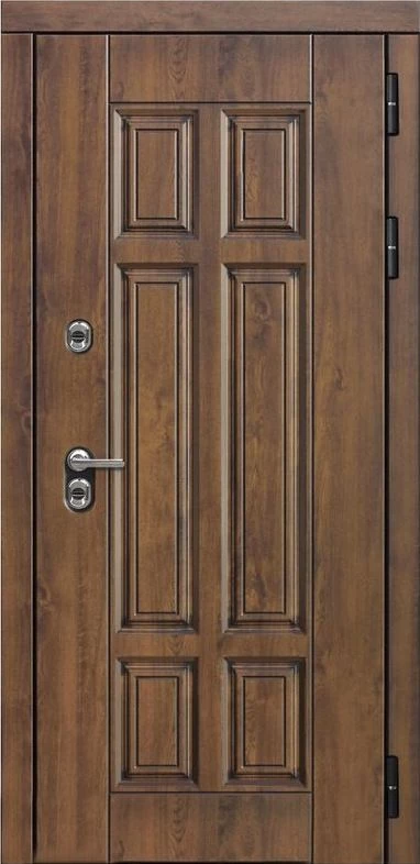 Входная дверь ДвериПРО Квадро Без фрезеровки Дуб арктик горизонт DPRO196712 внешняя сторона