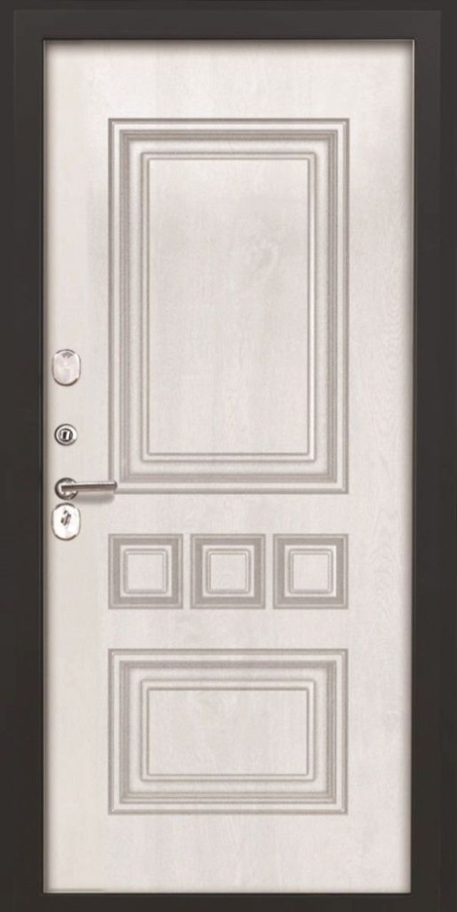 Входная дверь ДвериПРО L Термо фл-608 винорит white DPRO192167 внутренняя сторона