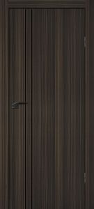 Межкомнатная дверь P-20 AL черный молдинг Эвкалипт африканский