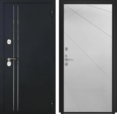 Входная дверь Luxor - 37 ФЛ-291 (Line, 10мм, белый софт)